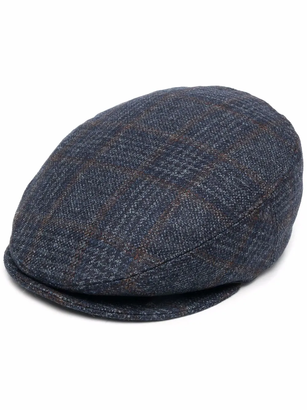 

Corneliani tweed baker boy cap - Blue