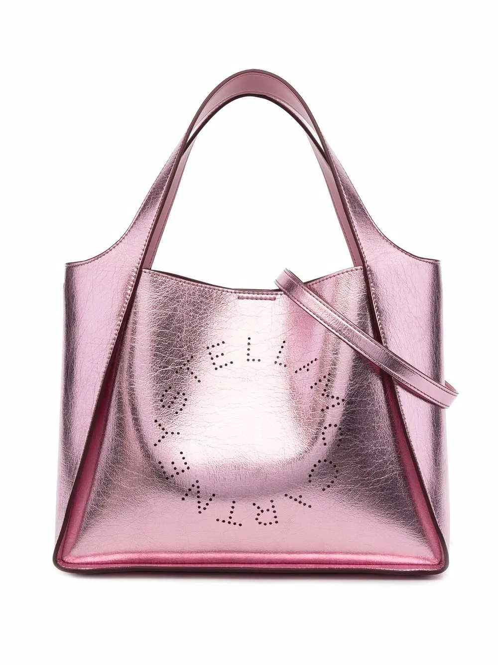 

Stella McCartney Stella Logo metallic tote bag - Pink
