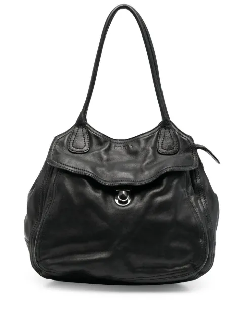 push lock front flap bag