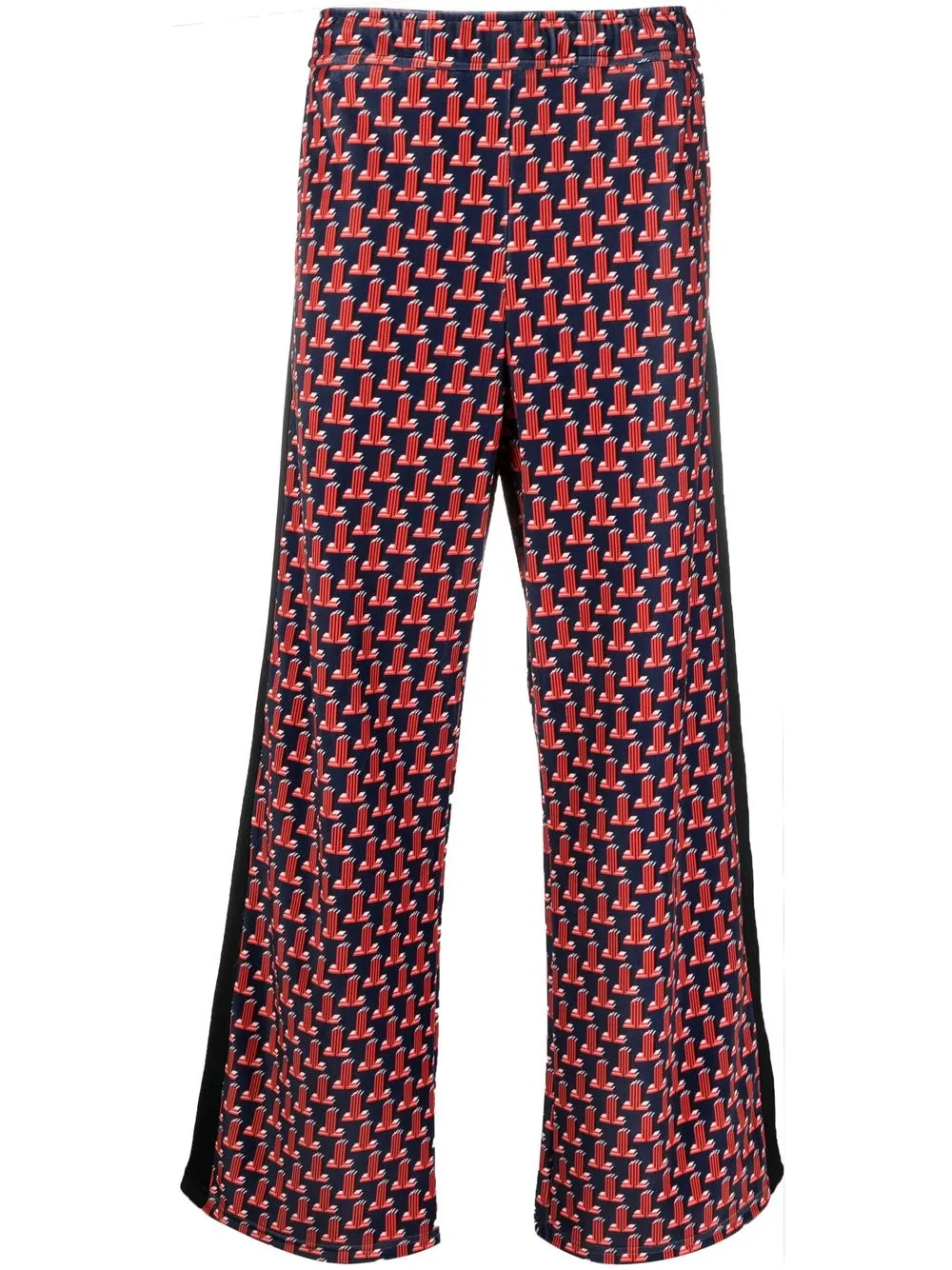 

Lanvin pantalones anchos con logo - Rojo