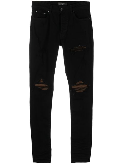 AMIRI distressed ultra suede jeans