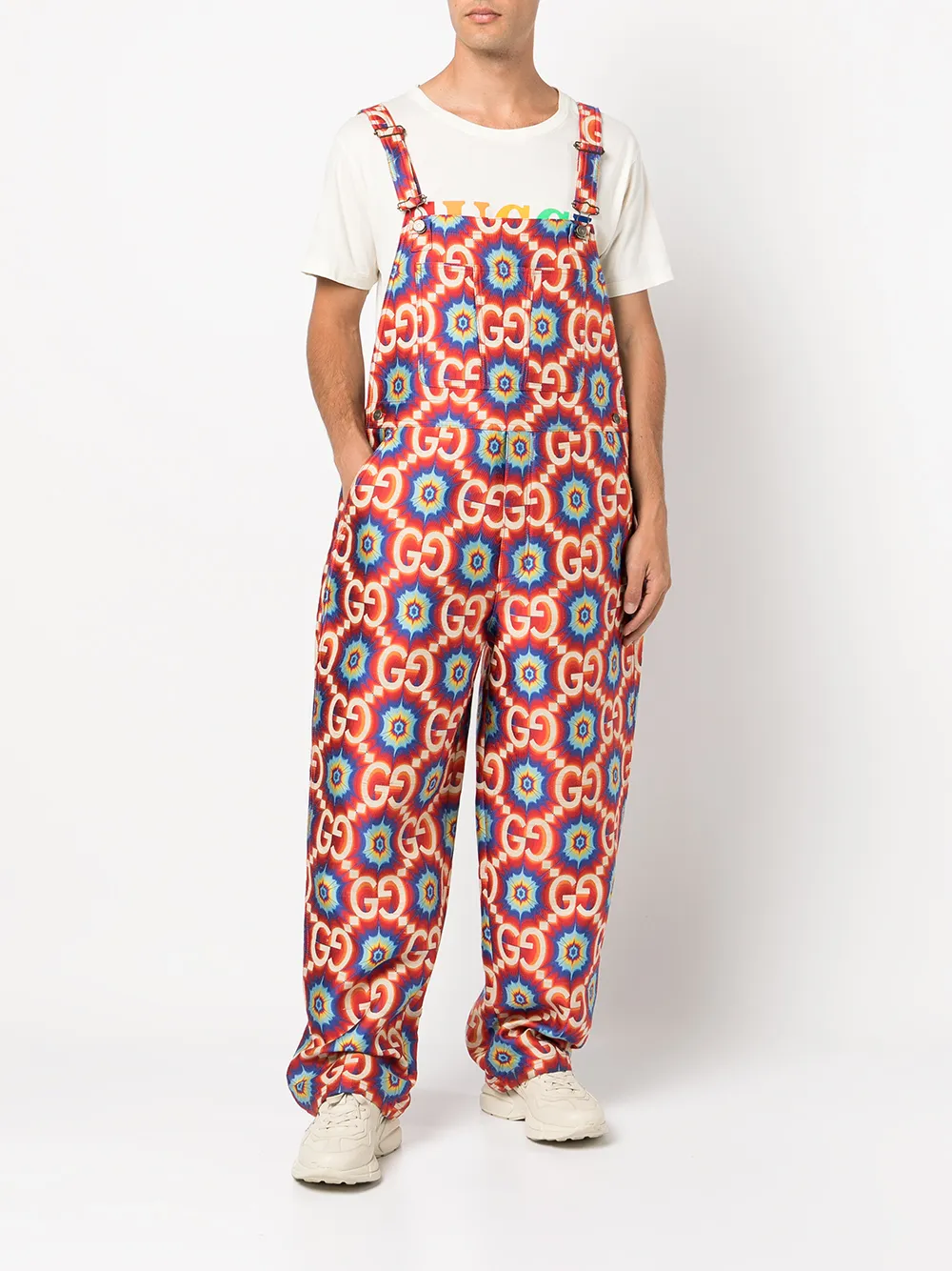 Gucci Jumpsuit met print - Rood