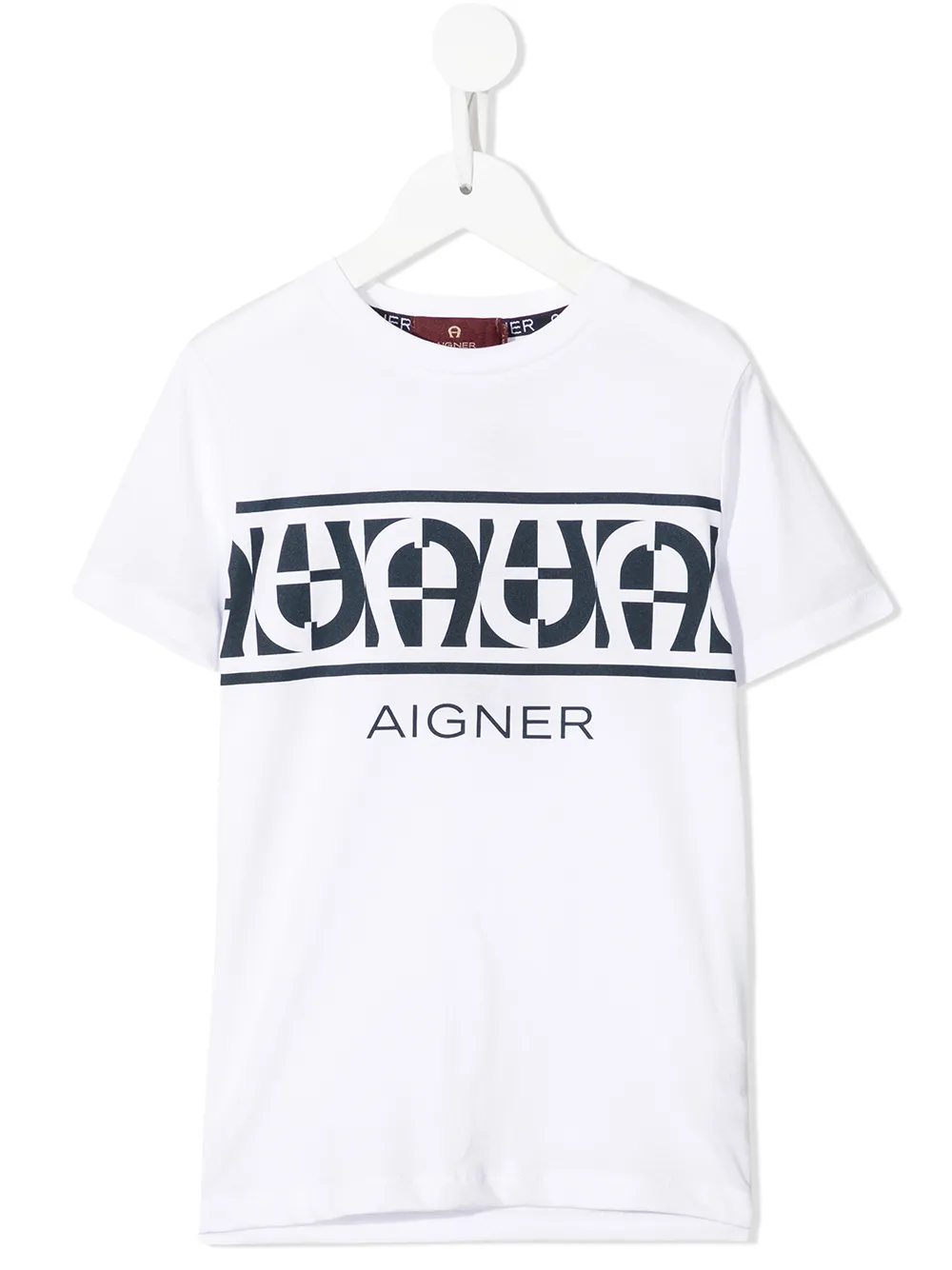 

Aigner Kids playera con logo estampado - Blanco