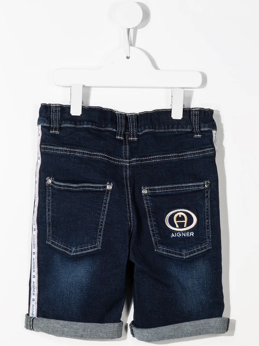 Aigner Kids Shorts met logoprint - Blauw