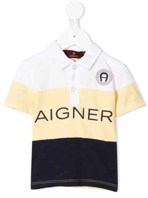 Aigner Kids logo-print polo shirt