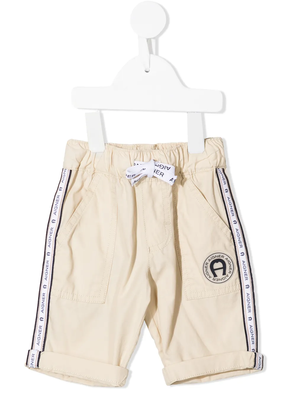 

Aigner Kids shorts con logo lateral - Marrón