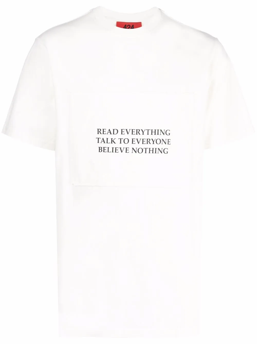 

424 slogan-print T-shirt - White