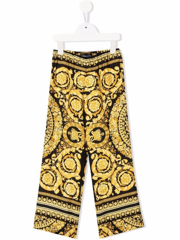 Versace Kids baroque-pattern Print Straight Jeans - Farfetch