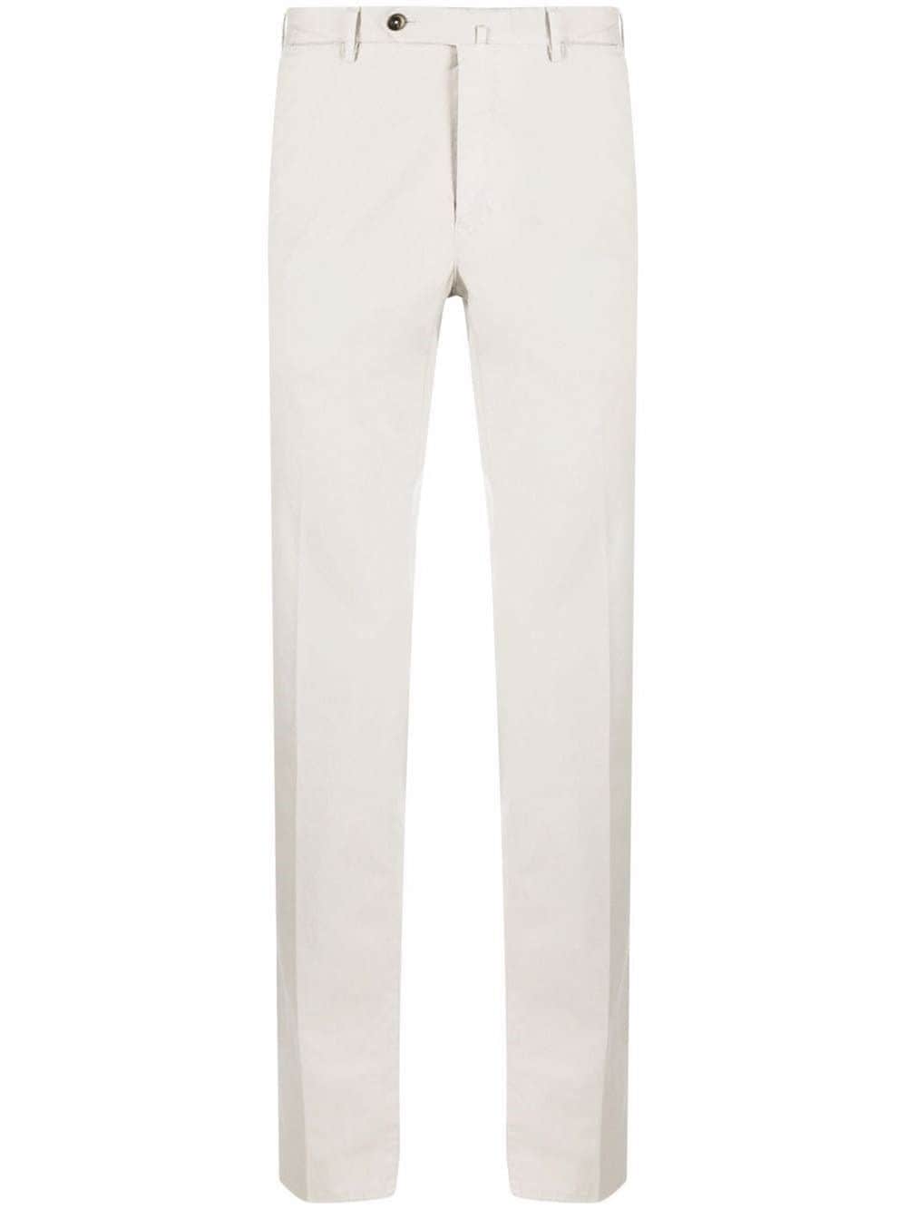 Shop Pt Torino Mid-rise Straight Chinos In Neutrals
