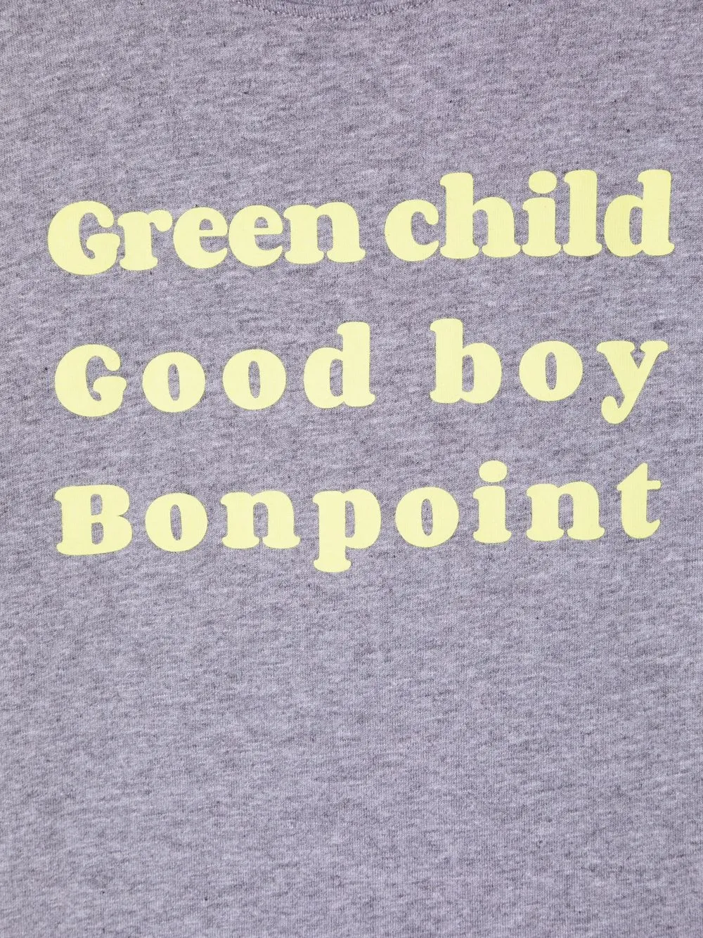  Bonpoint T Shirt Mit Slogan Print   Grau 