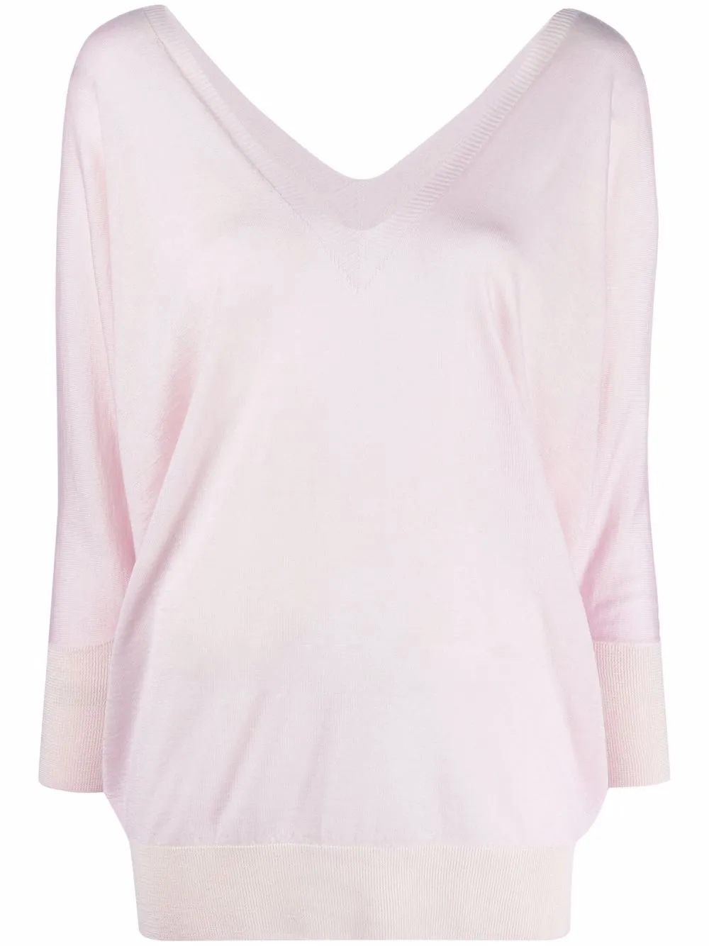 

Malo V-neck cashmere-blend top - Pink