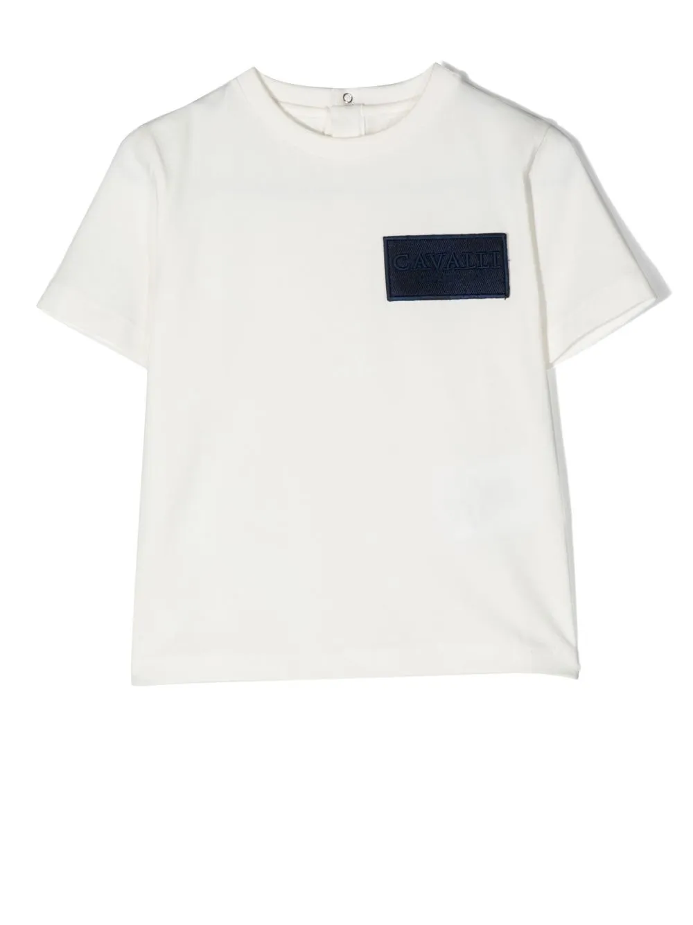 

Roberto Cavalli Junior playera con parche del logo - Blanco