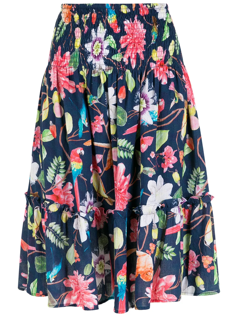 

Isolda all-over floral print skirt - Blue