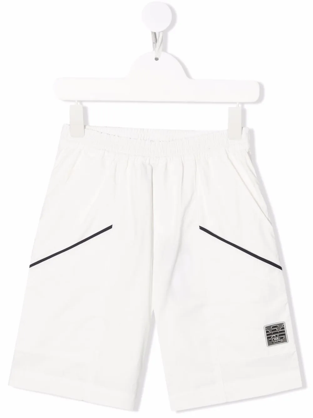 

Emporio Armani Kids logo-print straight-leg shorts - White