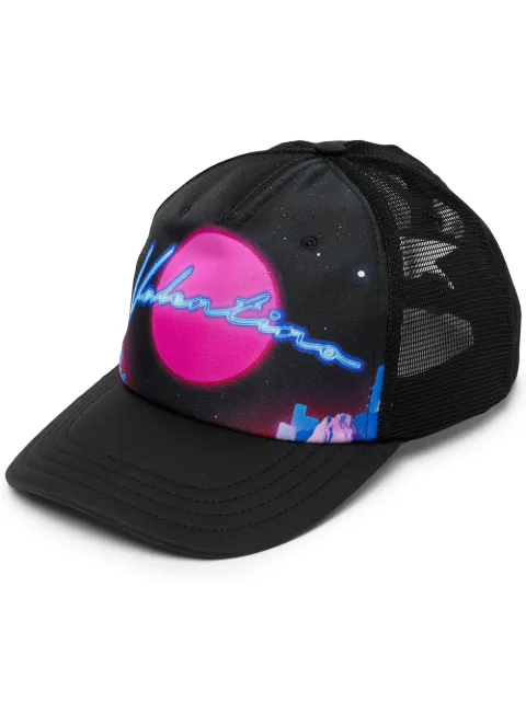 Valentino Garavani gorra de béisbol Neon con logo 