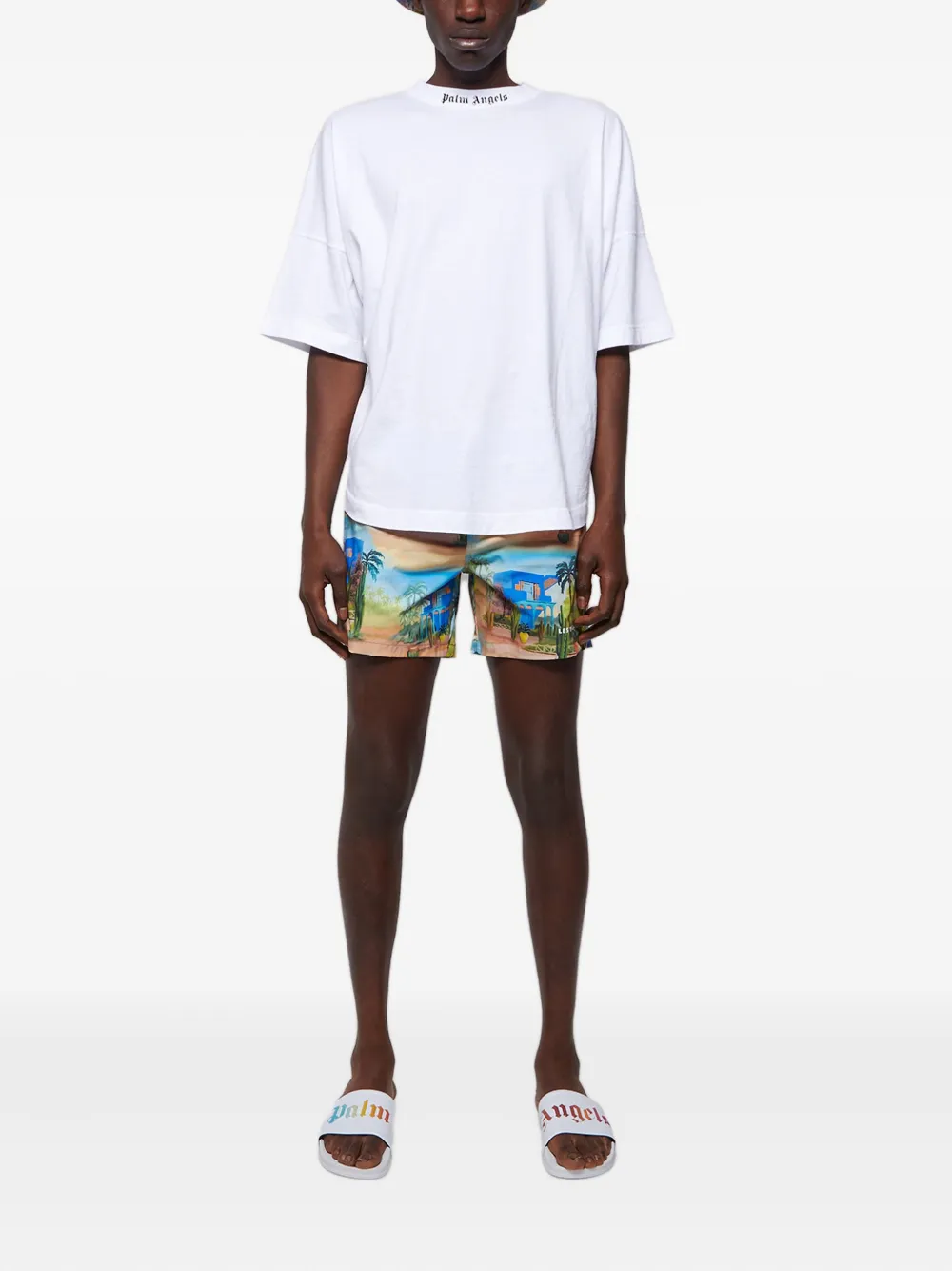 Les Benjamins printed swim shorts Blauw