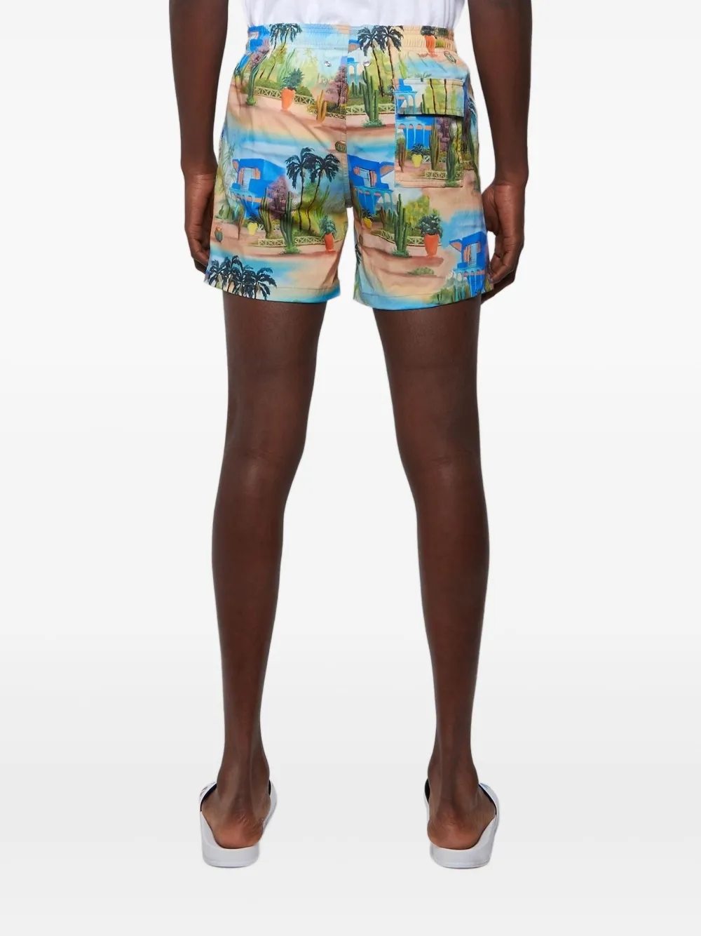 Les Benjamins printed swim shorts Blauw