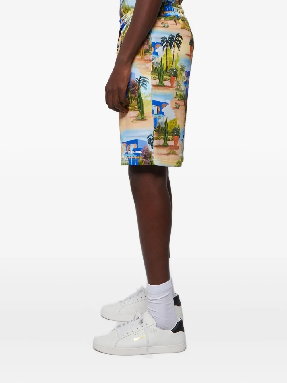 Les Benjamins Shorts met print Beige