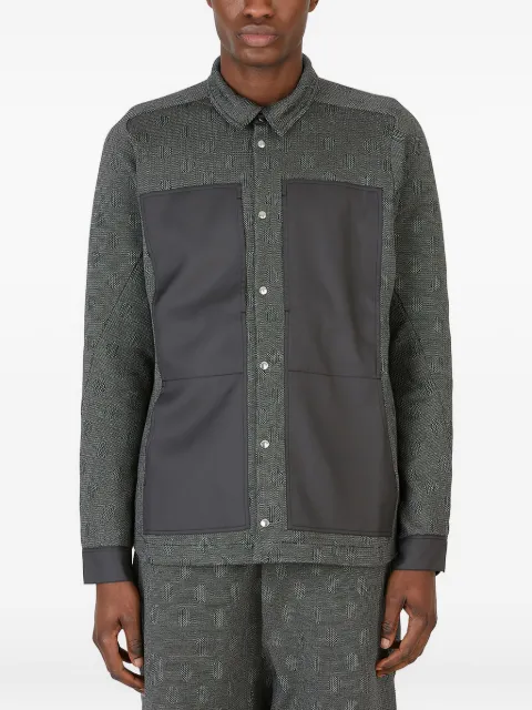 BYBORRE textured panelled shirt