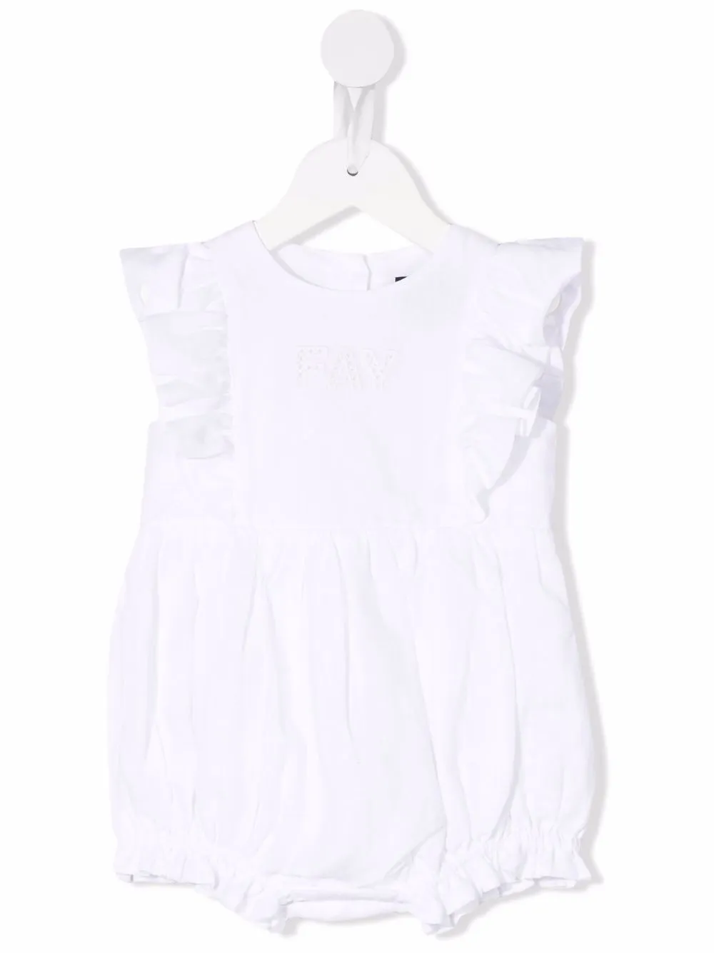 

Fay Kids mameluco sin mangas con volantes - Blanco