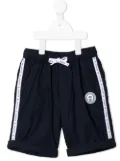 Aigner Kids logo-tape detail shorts - Blue