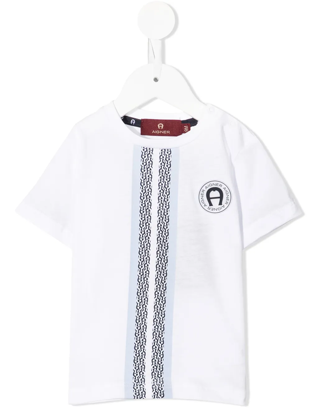 

Aigner Kids playera con logo estampado - Blanco