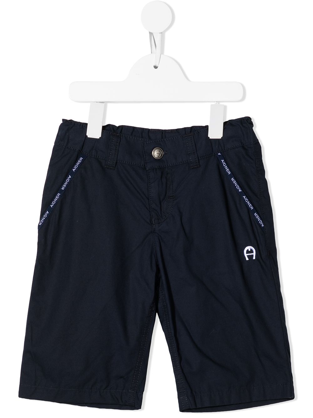 

Aigner Kids shorts con logo estampado - Azul