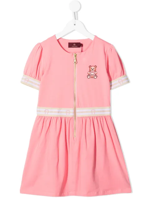 Aigner Kids chest teddy-bear print dress