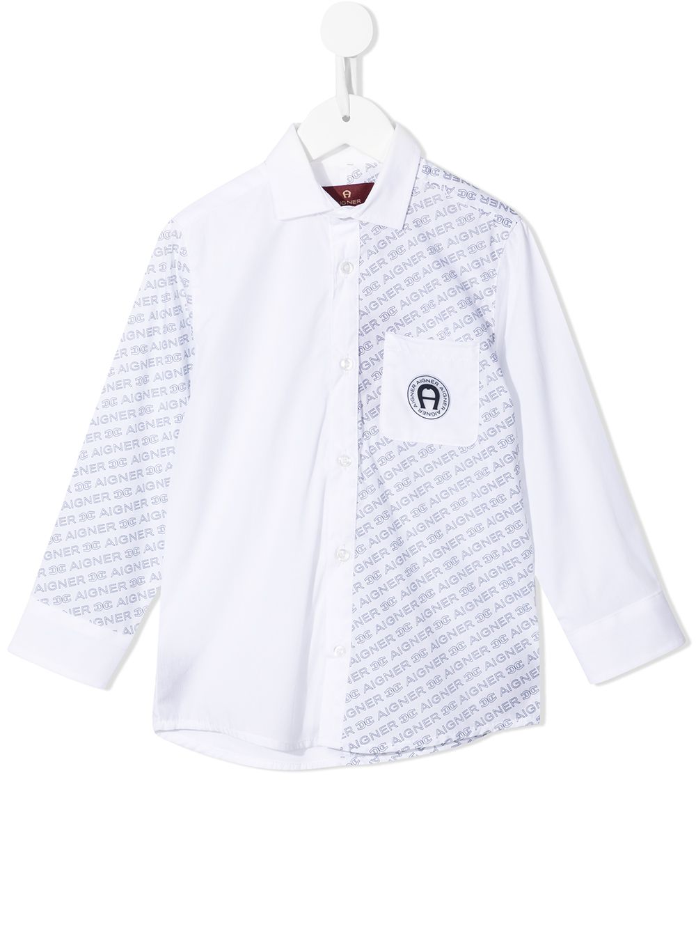 

Aigner Kids camisa con logo estampado - Blanco