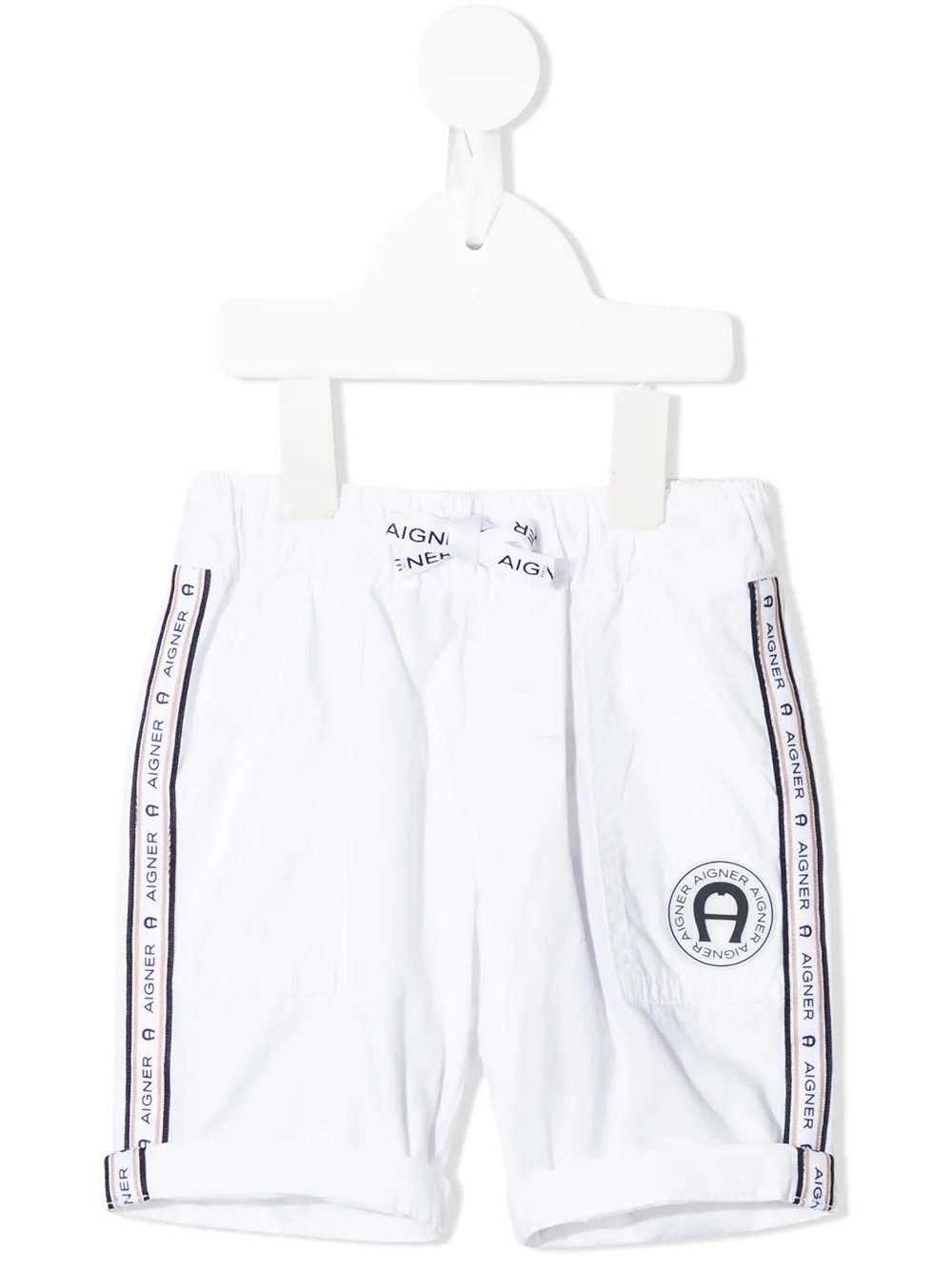 

Aigner Kids shorts con logo lateral - Blanco