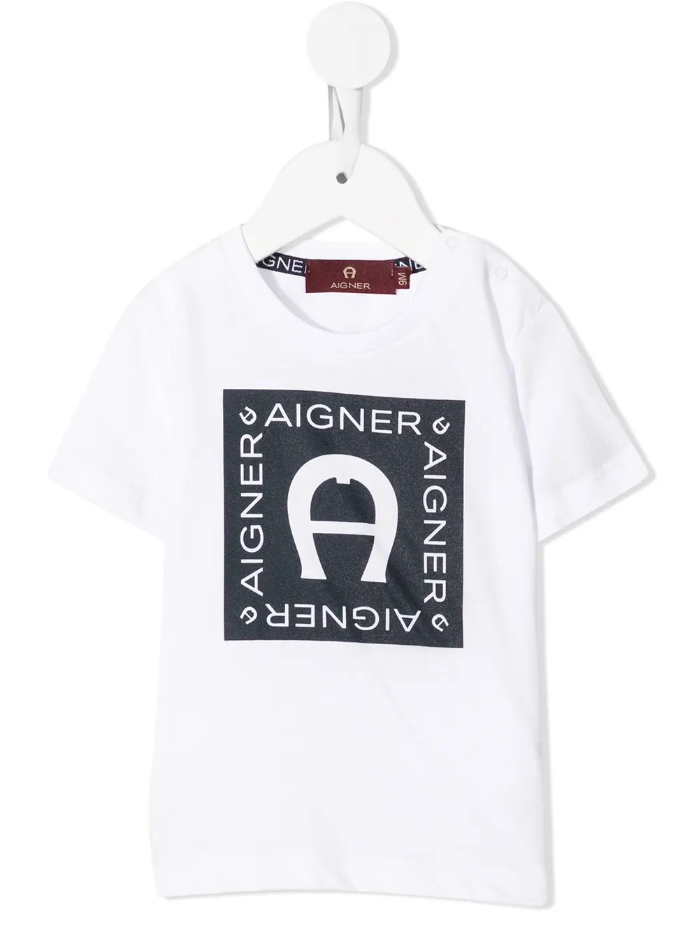 

Aigner Kids playera con logo estampado - Blanco