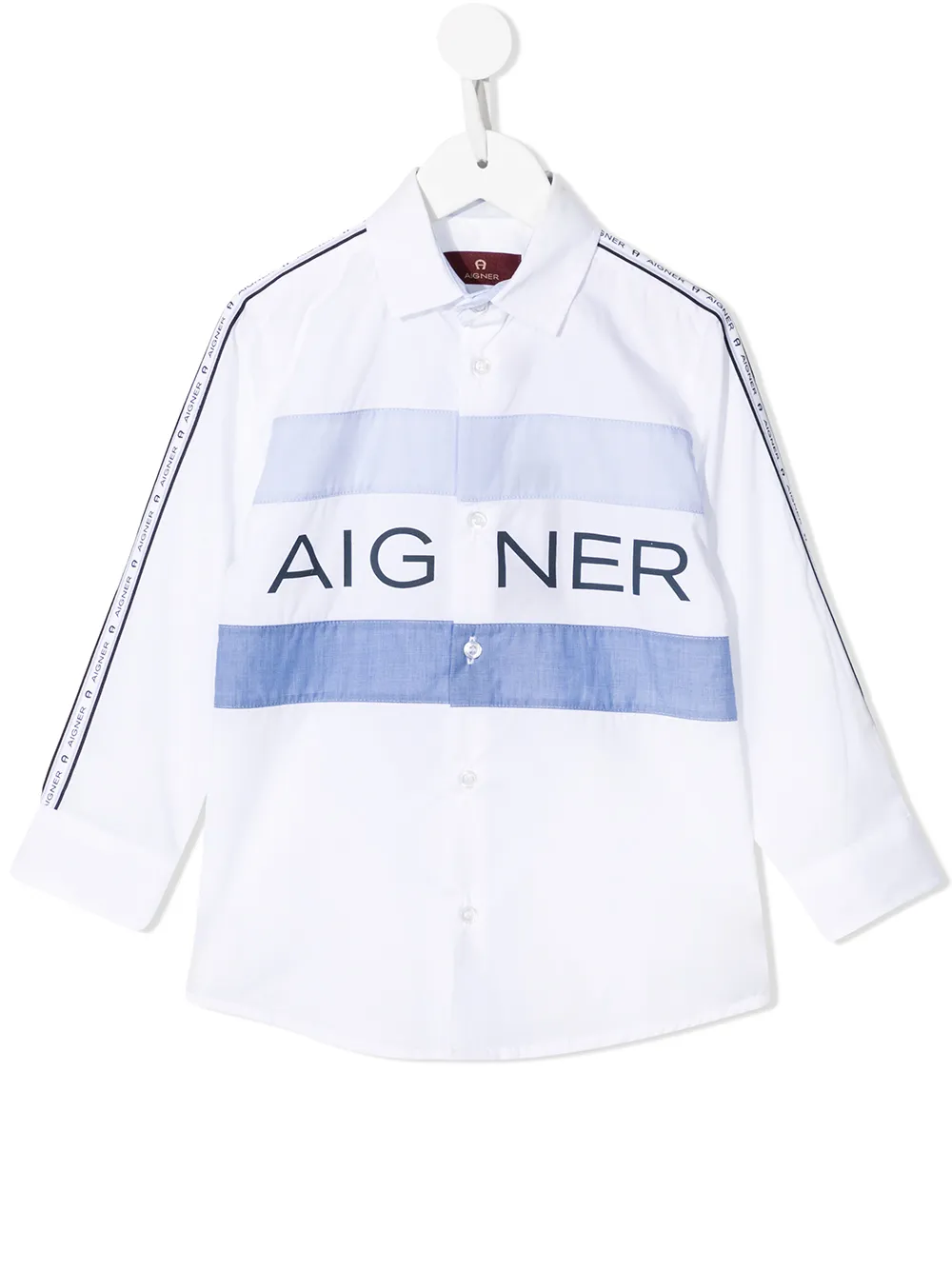 

Aigner Kids camisa con logo estampado - Blanco