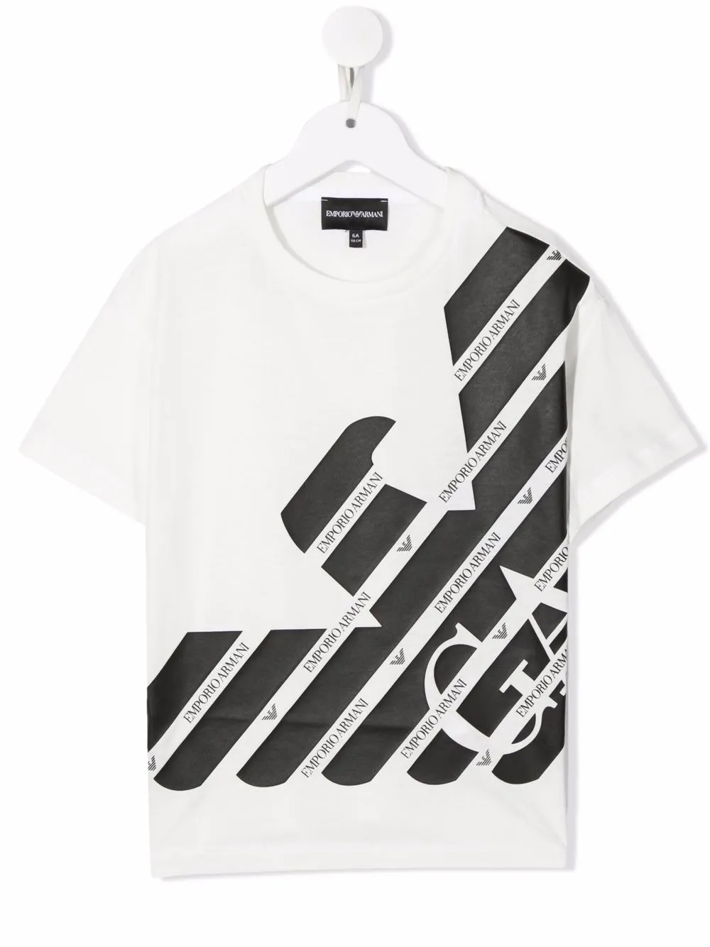 

Emporio Armani Kids playera con logo estampado - Blanco