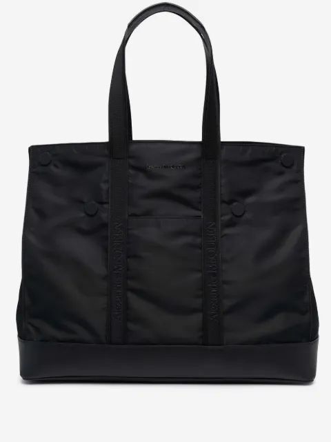 Alexander McQueen sac cabas à logo brodé