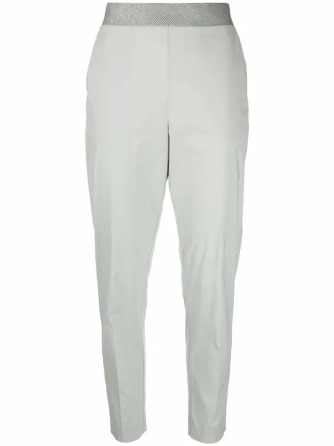 Le Tricot Perugia contrast-waist tapered trousers
