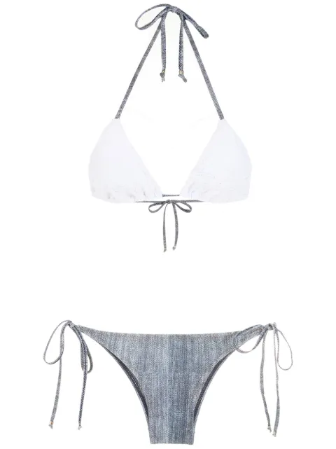 Amir Slama colour-block triangle bikini