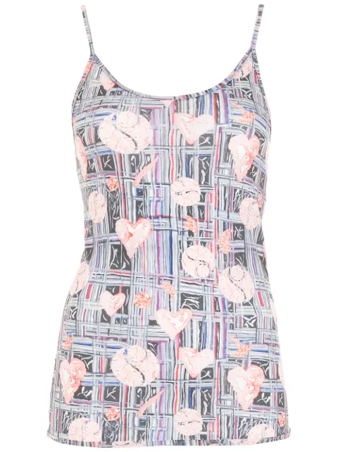 Amir Slama graphic heart-print tank top