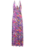 Amir Slama printed halter-neck dress - Purple