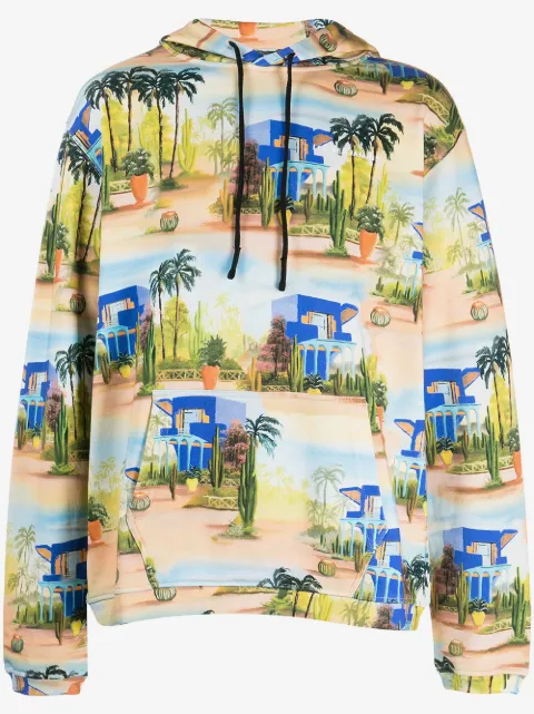 Les Benjamins graphic-print drawstring hoodie