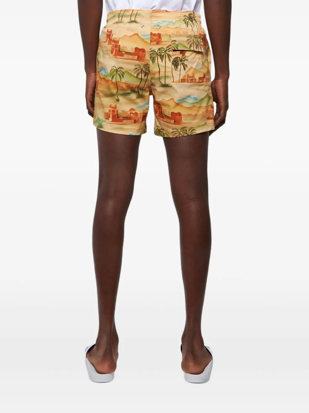 Drawstring Printed Swim Shorts