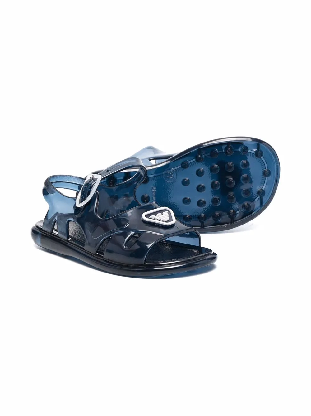 Emporio Armani Kids Sandalen met logopatch - Blauw