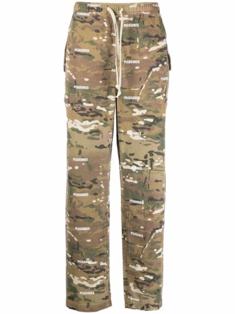 Pleasures - camouflage-print straight-leg trousers