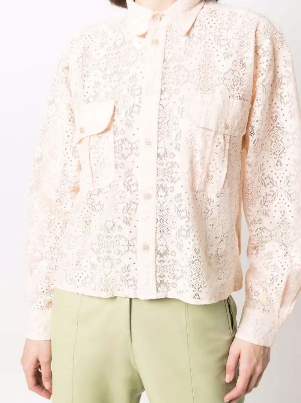FORTE FORTE Lace long-sleeve Shirt 