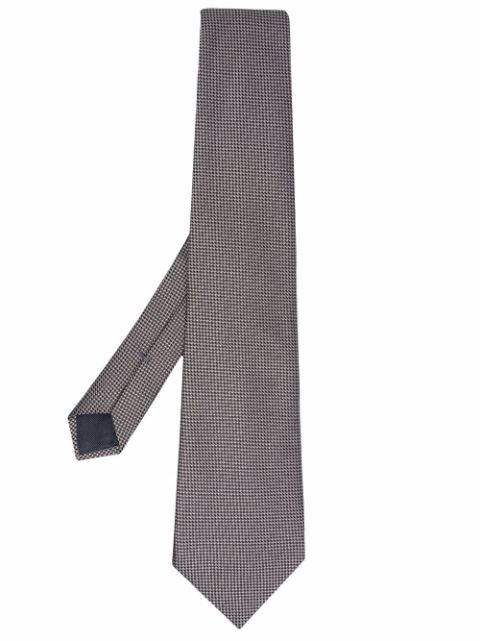 Zegna embroidered silk tie