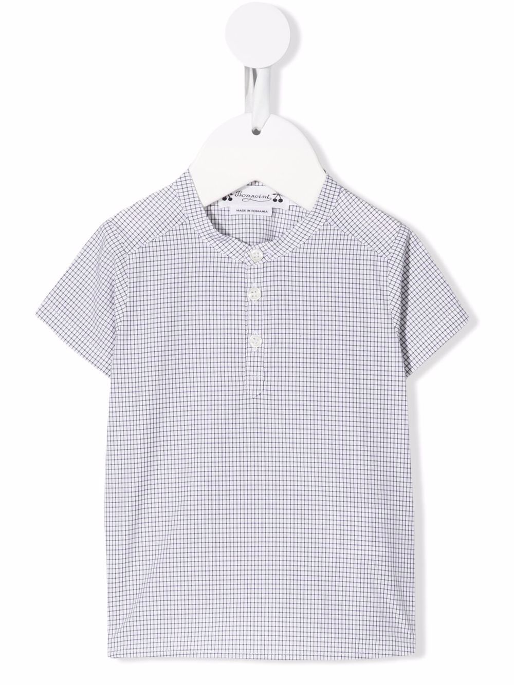 Bonpoint checked short-sleeve shirt - Neutrals