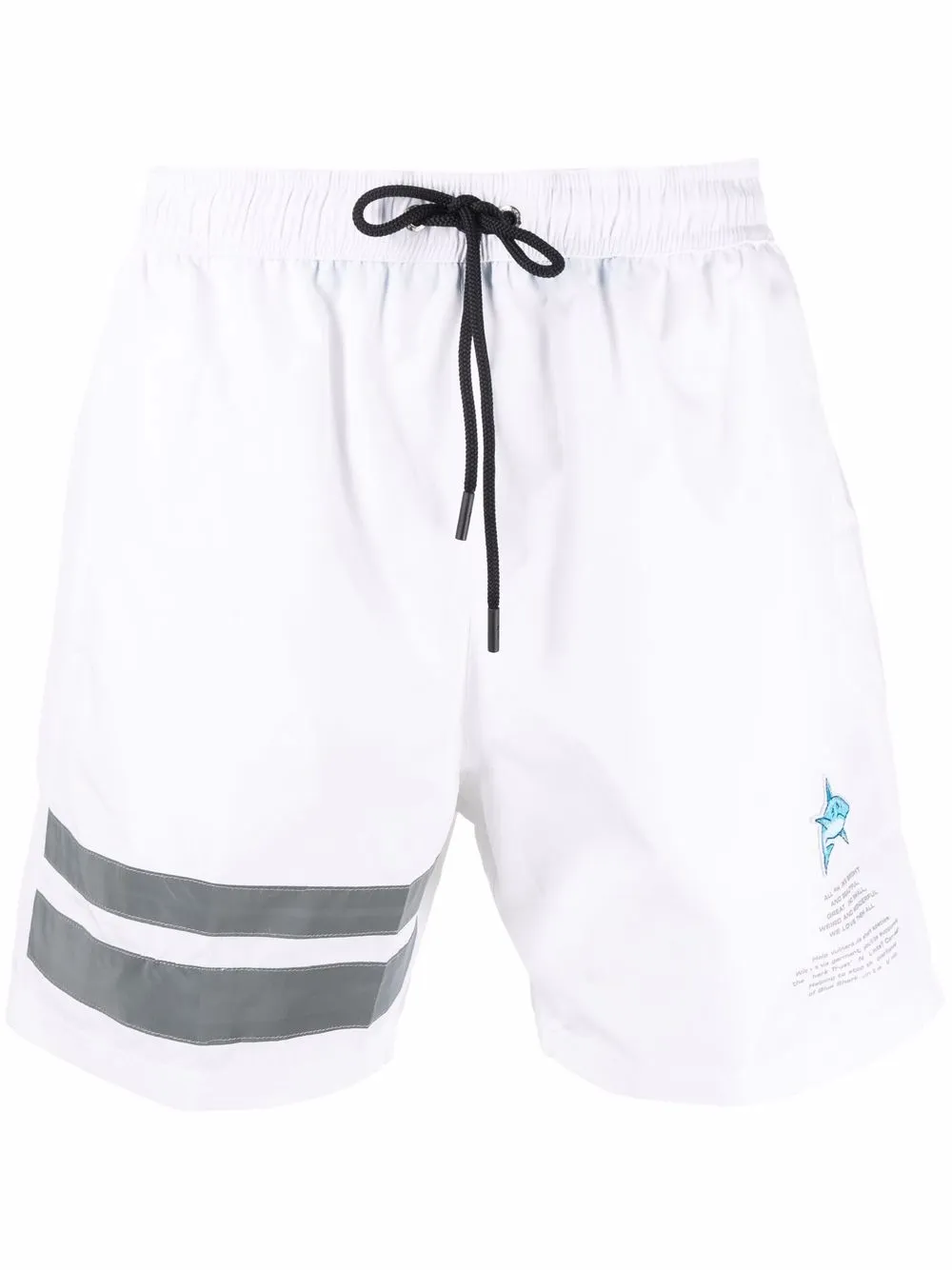 

Paul & Shark logo-print swim shorts - White