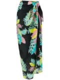 Amir Slama all-over print sarong - Black