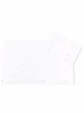 Little Bear dotted-embroidery cotton sheet - White