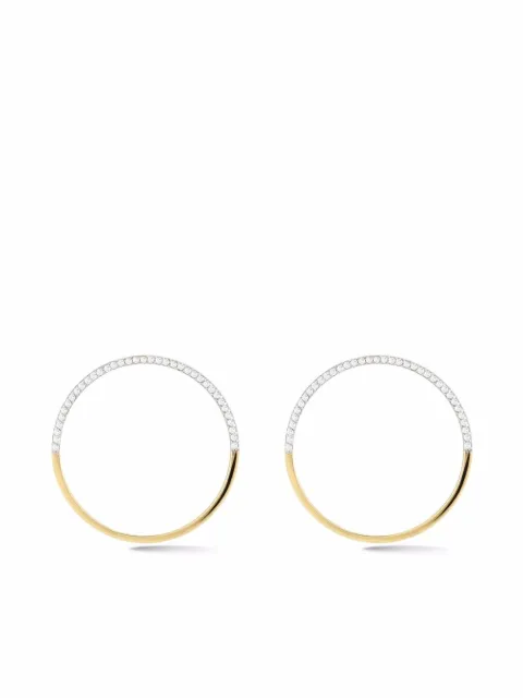 Mateo aretes de media luna grandes en oro amarillo de 14kt