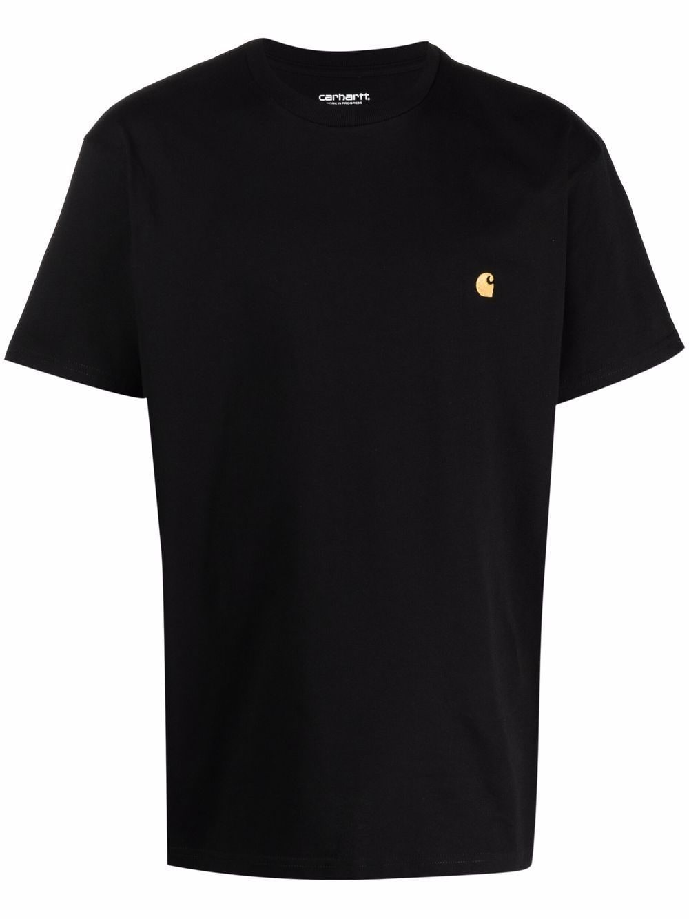 Shop Carhartt Embroidered-logo Short-sleeve T-shirt In Black